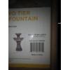 Image 3 : New In Box- Alpine Gray 2 Tier Fiberglass Pedestal Fountain 15L x 15 W x 24 H