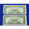 Image 6 : x2 United States Blue Seal $5 Silver Certificates: Series 1953 A - FV: $10.00
