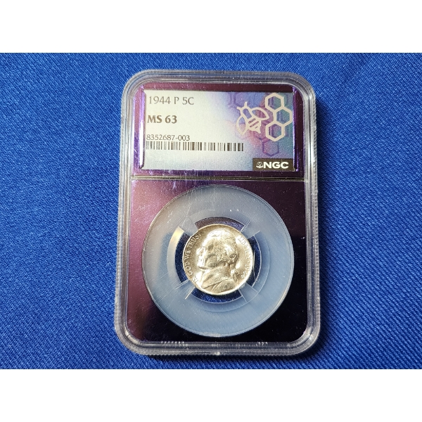 NGC MS 63 1944 P Jefferson Nickel