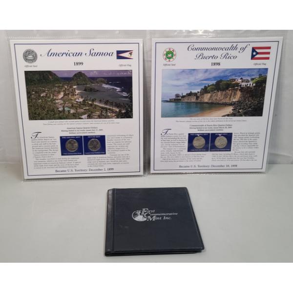 2002 Sacagawea Dollars, Postal Commemorative Society American Samoa Stamp/Quarter Display & More