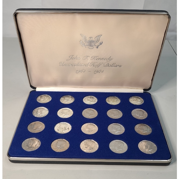 1964-1984 John F. Kennedy Uncirculated Half Dollars- Overall Face Value: $10