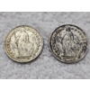 Image 1 : 1934/1939 Silver 1/2 Frank Coins ~ ASW .0671