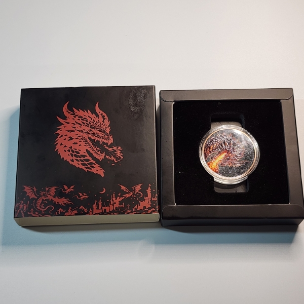 1 AVDP oz .999 Fine Copper Round - Dragon Fire Diamond Dust - Limited Edition