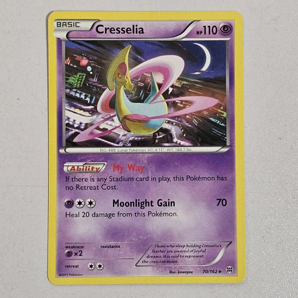 Pokémon TCG: Cresselia 70/162 Rare from the XY—BREAKthrough Expansion