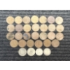 Image 2 : Lot of 27 Wheat Pennies ($.27) and Foreign Silver