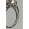 Image 6 : 14K White Gold Pearl Ring (Size 6) & Pearl Necklace With 14K White Gold Clasp - Ring Weight: 3.0g