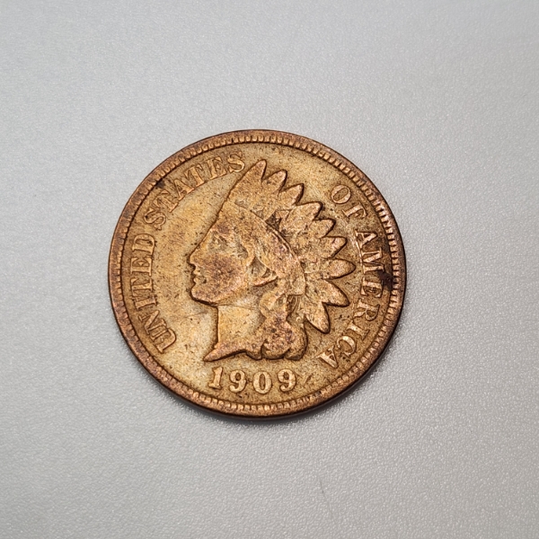 1909 Indian Head Cent Final Year Issue One Cent United States Coin