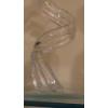 Image 6 : Crystal Spiral Twist Free Form Candle Holders 3 Pc Set17" - 13" & 15.5" As Shown Excellent