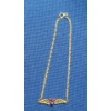Image 3 : 14K Yellow Gold 8" Filigree Amethyst Heart Bracelet - Weight: 1.7g