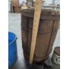Image 8 : Vintage Collectables Including Small Wood Barrel, Plastic Paint Pail, Corn Knife, Oil Cans, Leather 
