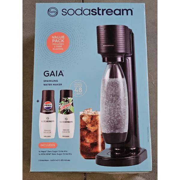 Soda Stream Gaia (Black) - with Pepsi Zero and Mountain Dew Zero Drink Mix