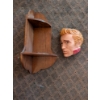 Image 1 : 21" Wood Corner Shelf And Wall Hanging