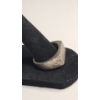 Image 3 : Vintage EMP Men's Sterling Silver CTO Geometric Signet Ring With Diamond - Size 11.5 - Weight: 12.6g