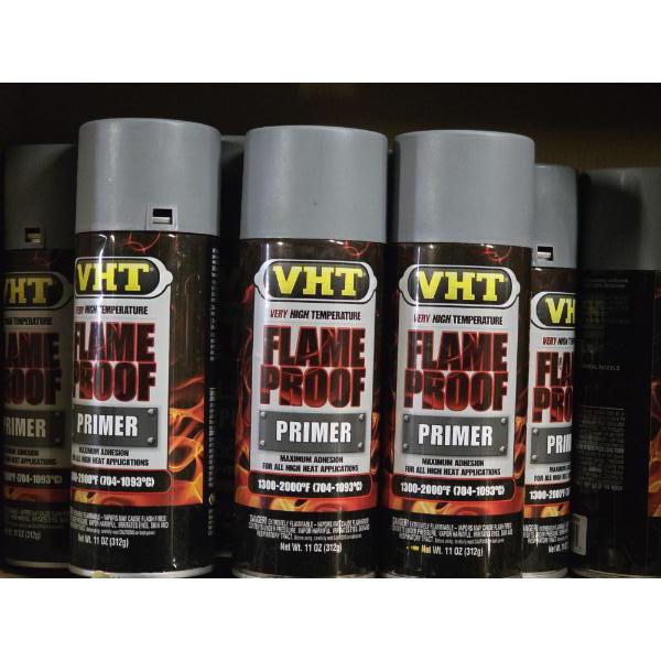 Eight 110z Cans Of VHT Very High Temp Gray Primer 