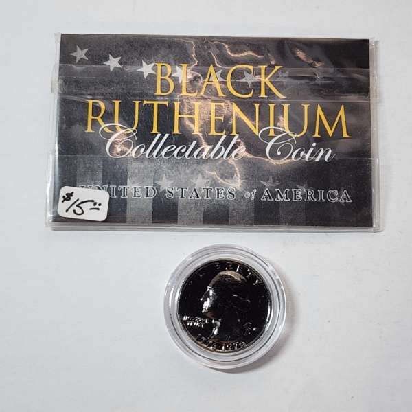 Black Ruthenium Collectible U.S. Bicentennial Quarter