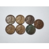 Image 1 : x7 Assorted Years U.S. Lincoln Wheat Cents Years: 1910-1957