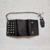 Image 5 : Lot of 2 Punk/Biker-Style Studded Leather Wallets with 14" Chain