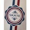 Image 5 : New Beautiful Natural Wood Color W Red White & Blue Accents SKATE Longboard Skateboard