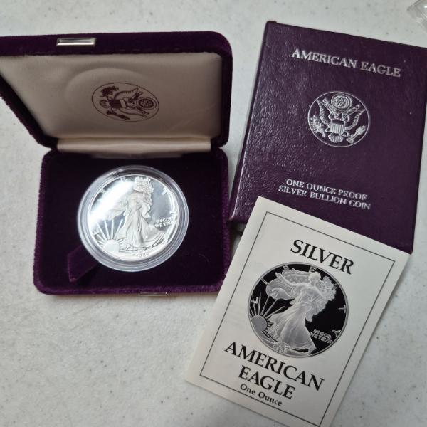 1989 S United States Silver .999 1 Oz Eagle Proof In Case