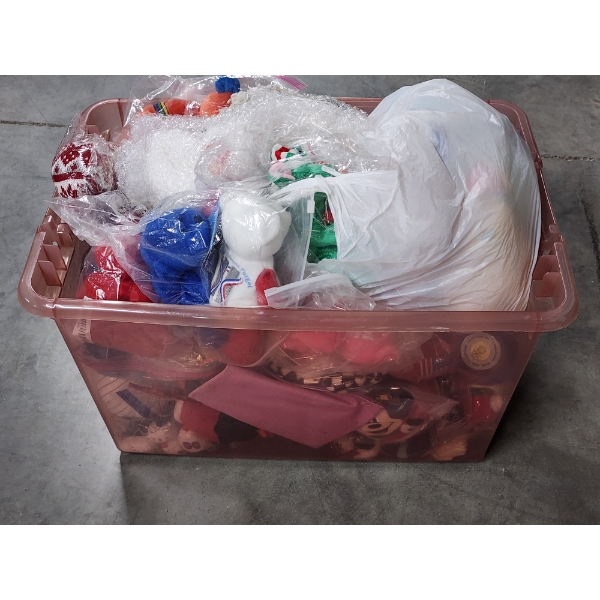 Tote Filled With Assorted TY Beanie Babies & Collectible Plush ~ TOTE INCLUDED!