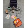 Image 1 : Vintage Collectables Including Wood Crate, Cloth Baby Books, Scissors Group, Pottery & More