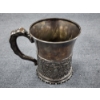 Image 1 : Antique Ornate Sterling Silver Cup With Wonderful Depiction On Side Weighing 224 Grams
