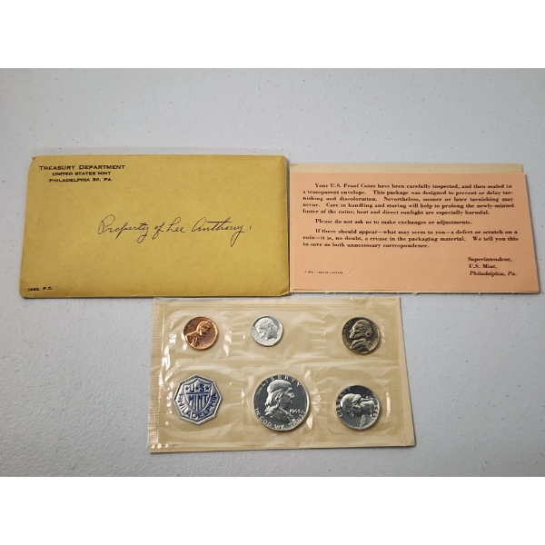 United States Mint 1963-P Silver 5-Coin Proof Set With Original Envelope