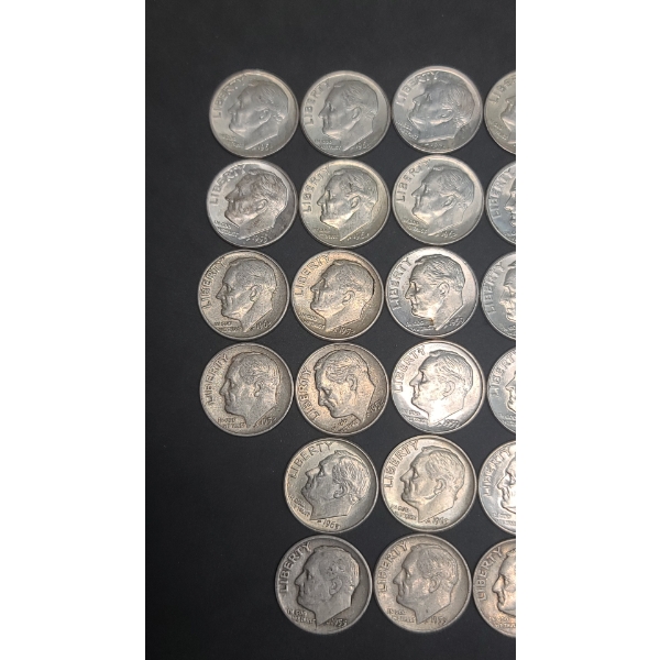 Assorted Years 90% Silver Roosevelt Dimes - Face Value: $4.00