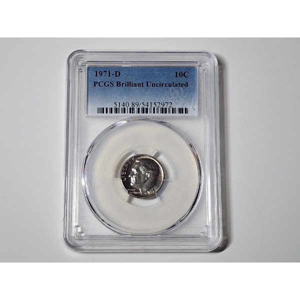1971-D PCGS Brilliant Uncirculated Roosevelt Dime