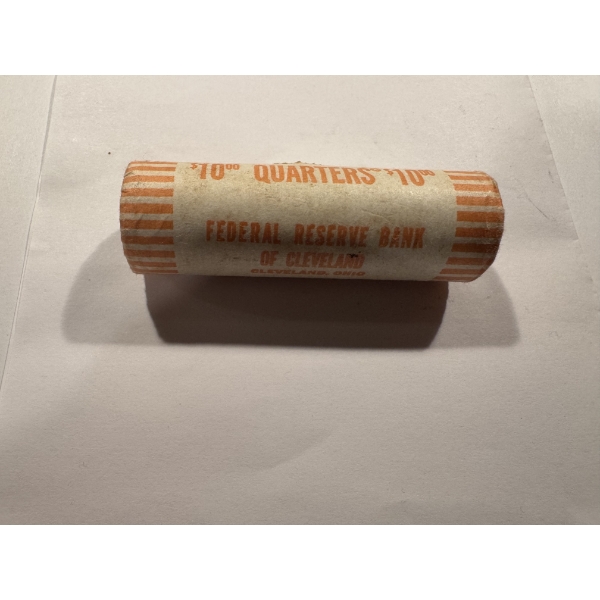 1976 United States Bicentennial Federal Reserve $10 Uncirculated Roll of Quarters - Mint Condition