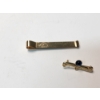 Image 3 : 14K Gold Evil Eye Safety Pin and 14K Gold Tie Clip Total Weight:  4.1g