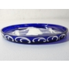 Image 3 : Vintage Collectible Mary Gregory Hand-Painted Enamel "Christmas 1974" Blue Glass Plate
