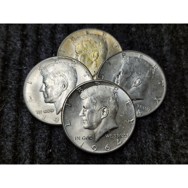 $2.00 Face Value In Assorted 90% Silver United States Kennedy Half Dollars!