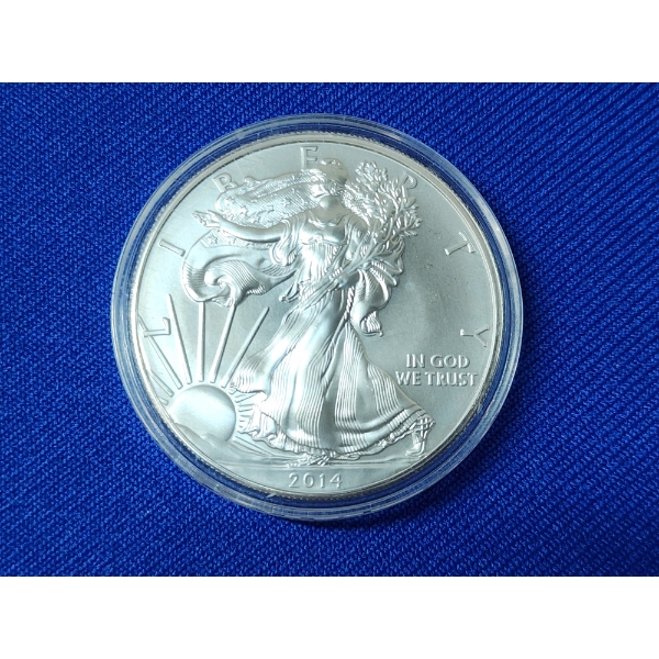 2014 Silver American Eagle $1 - 1 oz .999 Fine Silver - In Capsule