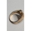 Image 5 : Vintage 14K Yellow Gold Cocktail Ring With Pear-shaped Australian Opal - Size 7.5 - Weight: 7.1g