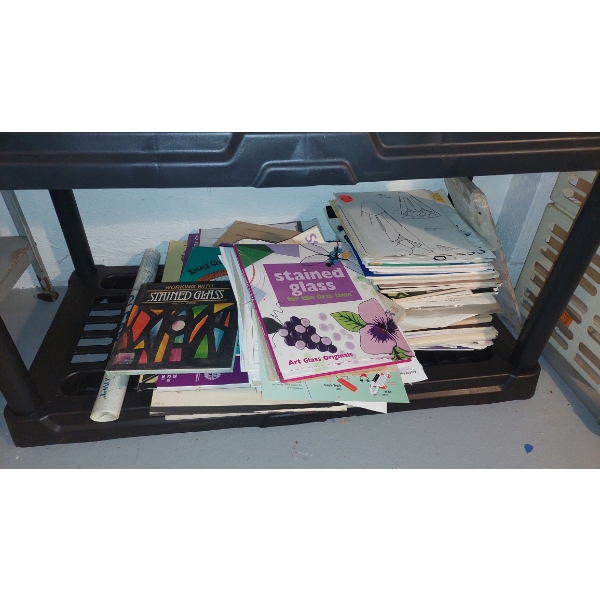 Stained Glass Supplies & Tools 5,  Large Group Of SG Craft Books - Patterns & More As Shown