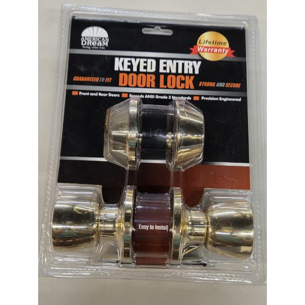 Brand New American Dream Goldtone Keyed Entry Set