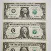 Image 2 : Four Consecutive Serial Number Uncirculated 2001 United States $1 Federal Reserve Notes 