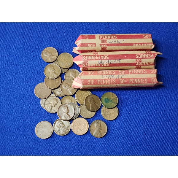 Lot of Assorted Unsearched Lincoln Wheat Cents Face Value: $1.73