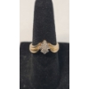 Image 1 : Women's Vintage 10K Yellow Gold Diamond Cluster Bypass Ring - Size 5 - Weight: 2.6g