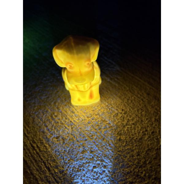 Degenhart Dogs - Buttercup- Adorable Uranium Glass Dog Figurine - ~2.5 inches 