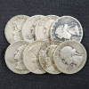 Image 1 : Eight Assorted 90% Silver United States Washington Quarters ~ $2.00 Face Value
