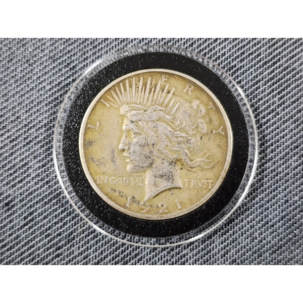 RARE & HIGHLY SOUGHT AFTER 1921 UNITED STATES SILVER PEACE DOLLAR ~ KEY DATE!