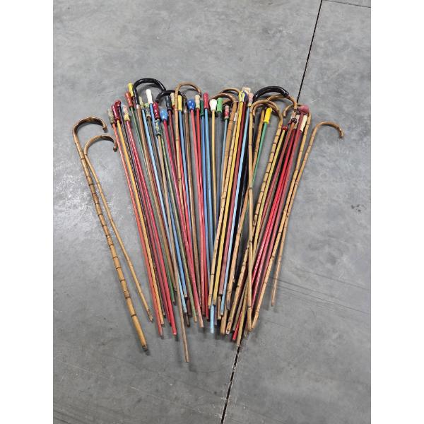 Vintage Souvenir Bamboo Carnival Canes 36''+ 