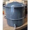 Image 2 : Graniteware 18 QT 3 Pc Clam Steamer With Spigot 