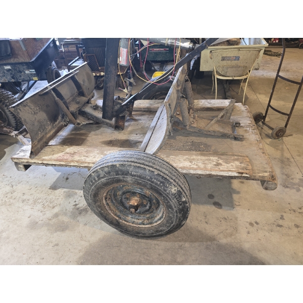 Flat Bed Wood Trailer - Contents Not included