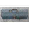 Image 2 : Vintage 19'' Metal Toolbox With Vintage Tools Including Wrenches, Files, Hammer And More
