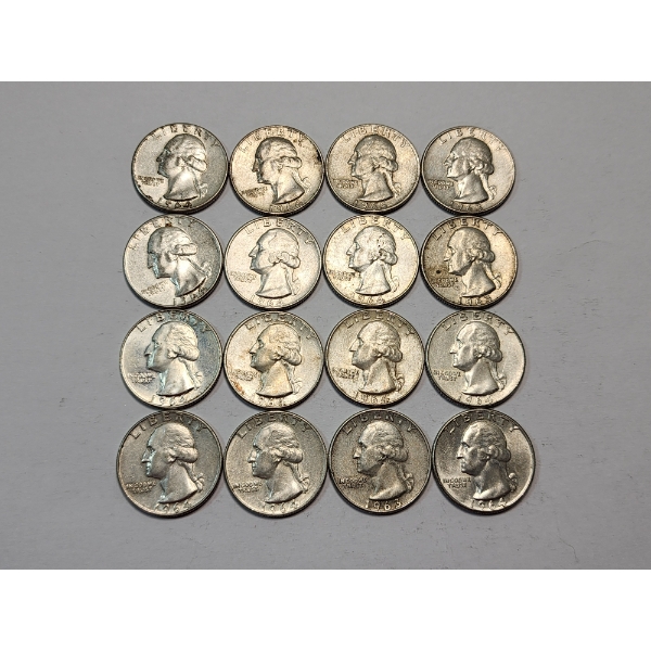 $4.00 Face Value of Assorted Years U.S. 90% Silver Quarters 