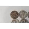 Image 6 : Assorted Years/Mint Marks United States 90% Silver Barber & Mercury Dimes - Face Value: $1.90