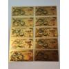 Image 8 : x10 Assorted Dragon Ball Z $10000 999999 24K Gold Foil Banknotes Set w/ CoA